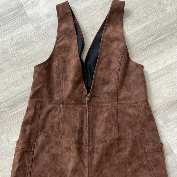 We The Free Nico Chocolate Brown Faux Suede Jumpsuit - Picture 11 of 14